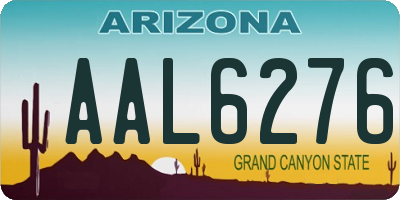 AZ license plate AAL6276