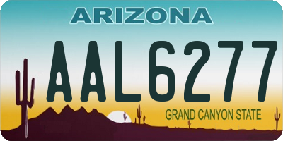 AZ license plate AAL6277