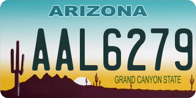 AZ license plate AAL6279