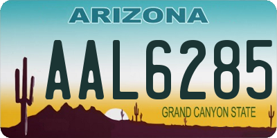 AZ license plate AAL6285