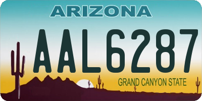 AZ license plate AAL6287