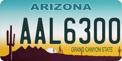 AZ license plate AAL6300