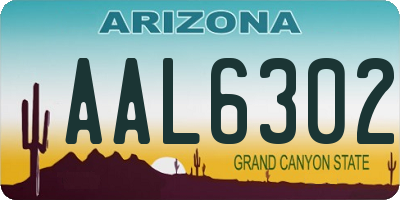 AZ license plate AAL6302
