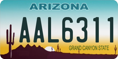 AZ license plate AAL6311