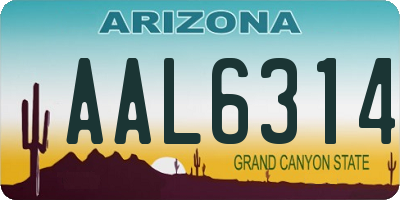 AZ license plate AAL6314