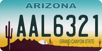 AZ license plate AAL6321