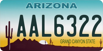 AZ license plate AAL6322