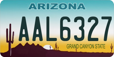 AZ license plate AAL6327