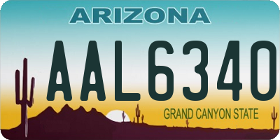 AZ license plate AAL6340