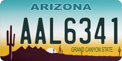 AZ license plate AAL6341