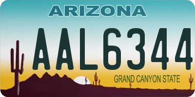 AZ license plate AAL6344