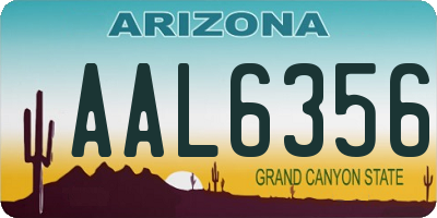 AZ license plate AAL6356