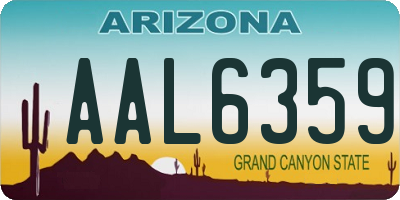 AZ license plate AAL6359