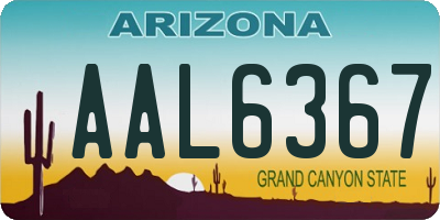 AZ license plate AAL6367