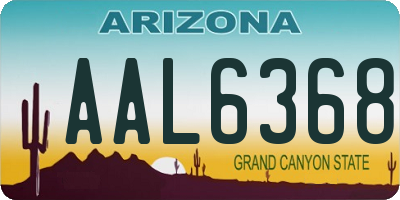 AZ license plate AAL6368