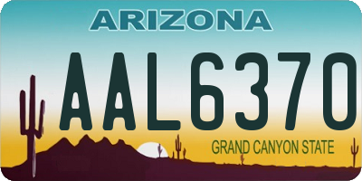 AZ license plate AAL6370