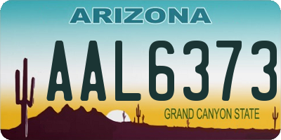 AZ license plate AAL6373