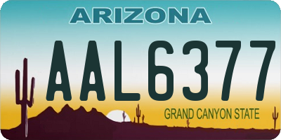 AZ license plate AAL6377