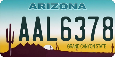 AZ license plate AAL6378