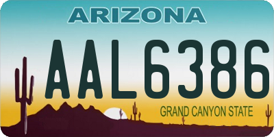 AZ license plate AAL6386