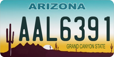 AZ license plate AAL6391