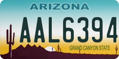 AZ license plate AAL6394