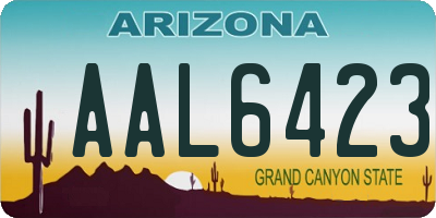 AZ license plate AAL6423