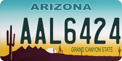 AZ license plate AAL6424