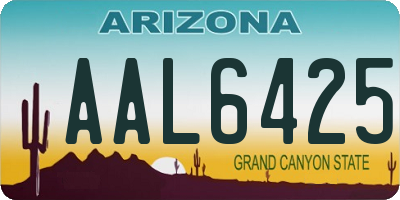 AZ license plate AAL6425
