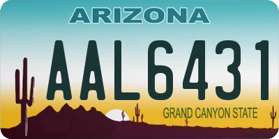 AZ license plate AAL6431