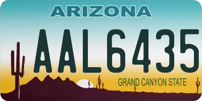 AZ license plate AAL6435