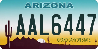 AZ license plate AAL6447