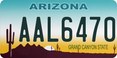 AZ license plate AAL6470