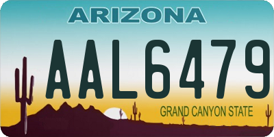 AZ license plate AAL6479
