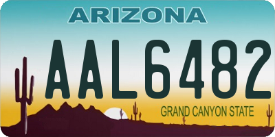 AZ license plate AAL6482
