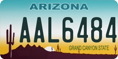 AZ license plate AAL6484