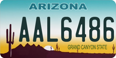 AZ license plate AAL6486
