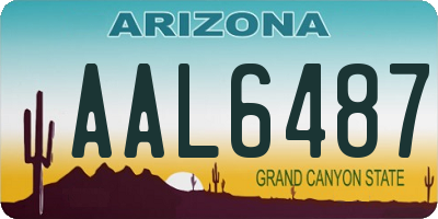 AZ license plate AAL6487