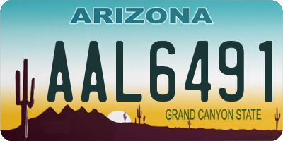 AZ license plate AAL6491