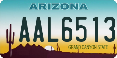 AZ license plate AAL6513