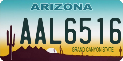 AZ license plate AAL6516