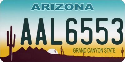 AZ license plate AAL6553