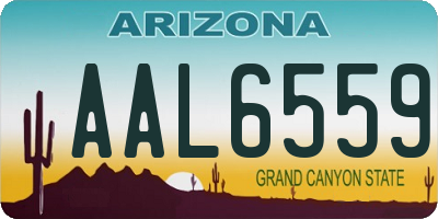 AZ license plate AAL6559