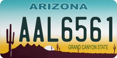 AZ license plate AAL6561