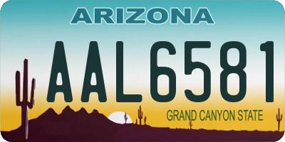 AZ license plate AAL6581