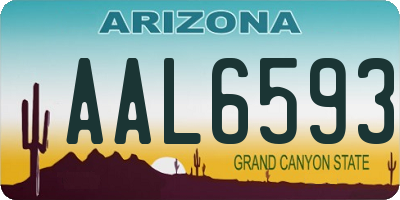 AZ license plate AAL6593