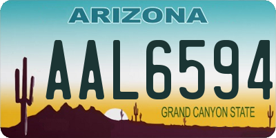 AZ license plate AAL6594