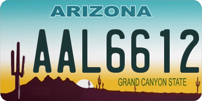 AZ license plate AAL6612