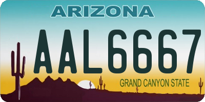 AZ license plate AAL6667