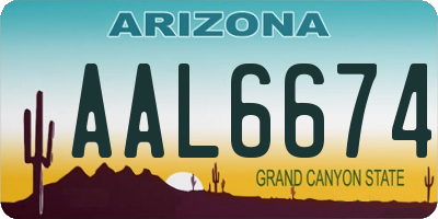 AZ license plate AAL6674